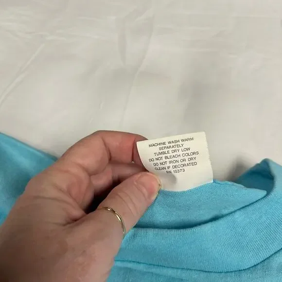 Vintage Cat Tee T-Shirt Size Small Single Stitch 80s Puff Paint New Orleans Tee - Picture 10 of 12